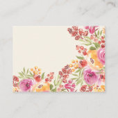 Carte D'accompagnement Boho Peint Floral Sans Fête des mariées Cadeau (Dos)