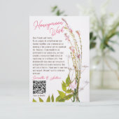 Carte D'accompagnement Boho photo fleur sauvage souhaitant bien mariage Q (Debout devant)