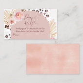 Carte D'accompagnement Boho Pink Animaux Jungle Diaper Raffle (Devant / Derrière)