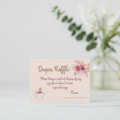 Carte D'accompagnement Boho Pink Pumpkin Autumn Diaper Raffle  (Debout devant)