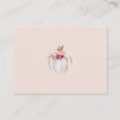 Carte D'accompagnement Boho Pink Pumpkin Autumn Diaper Raffle  (Dos)
