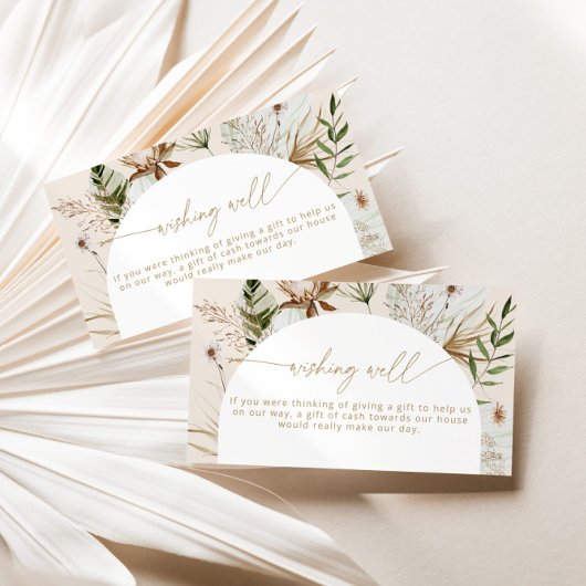 Carte D'accompagnement Boho plage nuptiale douche souhaitant bien