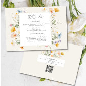 Carte D'accompagnement Boho Printemps Fleur sauvage Botanical Garden Wedd