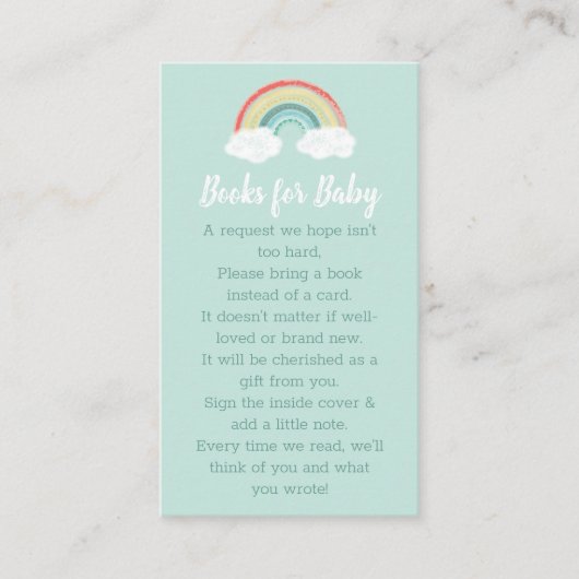 Carte D'accompagnement Boho Rainbow Baby showers Livres pour bébé (Devant)