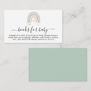 Carte D'accompagnement Boho Rainbow Books for Baby Sage Douche