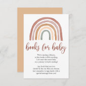 Carte D'accompagnement Boho Rainbow Livres Pour Bébé (Devant / Derrière)