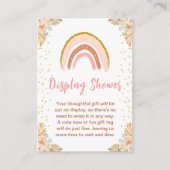 Carte D'accompagnement Boho Rainbow Rose Baby Display Douche (Devant)