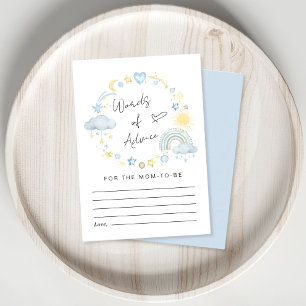Carte D'accompagnement Boho Rainbow Watercolor Baby shower
