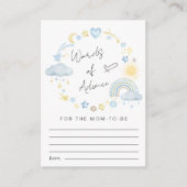 Carte D'accompagnement Boho Rainbow Watercolor Baby shower (Devant)