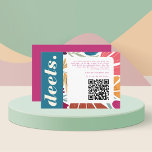Carte D'accompagnement Boho Retro Chic Colorful Floral Mariage Détail<br><div class="desc">Boho Retro Chic Colorful Floral Mariage Détail carte de boîtier</div>