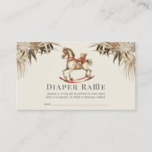 Carte D'accompagnement Boho Rocking Horse Diaper Raffle Ticket (Devant)