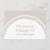 Carte D'accompagnement Boho Rose Dusty Merci Ordre Petite entreprise (Dos)