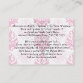 Carte D'accompagnement Boho rose et rose foncé chic damask (Dos)