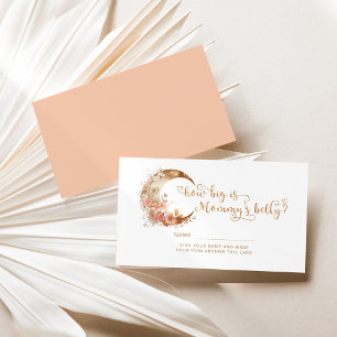 Carte D'accompagnement Boho rose or lune quelle taille est le ventre de m