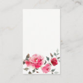Carte D'accompagnement Boho Rose Rose Rose Flora Baby shower d'affichage (Dos)