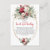 Carte D'accompagnement Boho Ruby Red Burgundy Greenery Book Request Card (Devant)