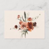 Carte D'accompagnement Boho Rust & Cream Fall Détails floraux (Dos)