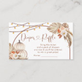 Carte D'accompagnement Boho Rustic Citrouille tomber dans l'amour Diaper  (Devant)