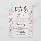 Carte D'accompagnement Boho Rustic Floral Information Card (Devant)