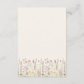 Carte D'accompagnement Boho Rustic Wedding with Wildflowers (Dos)