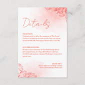 Carte D'accompagnement Boho rustique aquarelle Mariage en terre cuite (Devant)