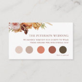 Carte D'accompagnement Boho Rustique Automne Mariage Attente Code robe In (Devant)