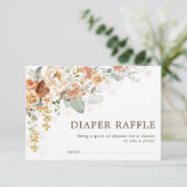 Carte D'accompagnement Boho Rustique Chute Brûlé Orange Feuillette Floral (Debout devant)