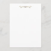 Carte D'accompagnement Boho Rustique Détails du Mariage campagnard Floral (Dos)