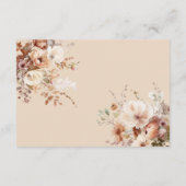 Carte D'accompagnement Boho Rustique Jardin Fleurs Mariage QR Code RSVP (Dos)