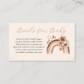 Carte D'accompagnement Boho rustique Neutral Rainbow Livres pour bébé (Devant)