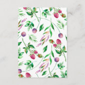 Carte D'accompagnement Boho Rustique Succulent Cactus Mariage de verdure (Dos)