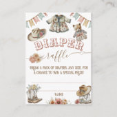 Carte D'accompagnement Boho Rustique Wild West Baby Girl Douche couche (Devant)