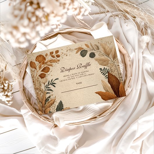 Carte D'accompagnement Boho Safari Baby Shower Diapper Raffle
