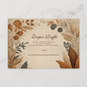 Carte D'accompagnement Boho Safari Baby Shower Diapper Raffle (Devant)