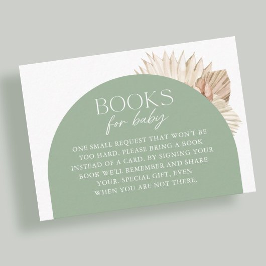 Carte D'accompagnement Boho Sage Green Baby shower Demande de réservation