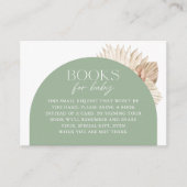 Carte D'accompagnement Boho Sage Green Baby shower Demande de réservation (Devant)