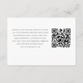 Carte D'accompagnement Boho Sage Green Eucalyptus Wreath Wedding Details (Dos)