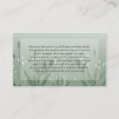Carte D'accompagnement Boho Sage Green Foliage Détails du Mariage (Dos)