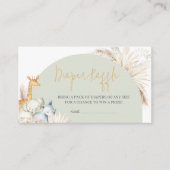 Carte D'accompagnement Boho Sage Green Safari Baby shower Déchets Raffle (Devant)