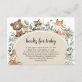 Carte D'accompagnement Boho Sage Green Woodland Animals Livres pour bébé (Devant)