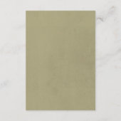 Carte D'accompagnement Boho séché Floral Frame Sage Détails du Mariage (Dos)