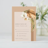 Carte D'accompagnement Boho séché Palm rouille Floral Arch Wedding RSVP (Debout devant)