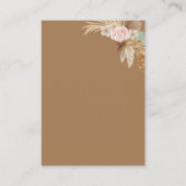 Carte D'accompagnement Boho séché Pampas Grass Desert Détails du Mariage (Dos)