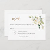 Carte D'accompagnement Boho Spanish Wedding RSVP Card (Devant / Derrière)