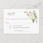 Carte D'accompagnement Boho Spanish Wedding RSVP Card (Devant)