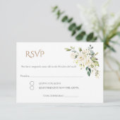 Carte D'accompagnement Boho Spanish Wedding RSVP Card (Debout devant)