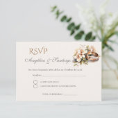 Carte D'accompagnement Boho Spanish Wedding RSVP Card (Debout devant)