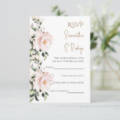 Carte D'accompagnement Boho Spanish Wedding RSVP Card (Debout devant)