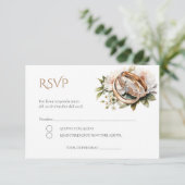Carte D'accompagnement Boho Spanish Wedding RSVP Card (Debout devant)