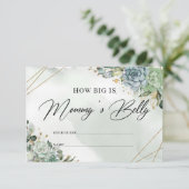 Carte D'accompagnement Boho succulents verdure Quelle taille est le ventr (Debout devant)